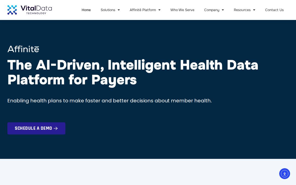 Vital Data Technology website preview