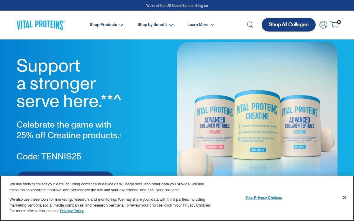 Vital Proteins website preview