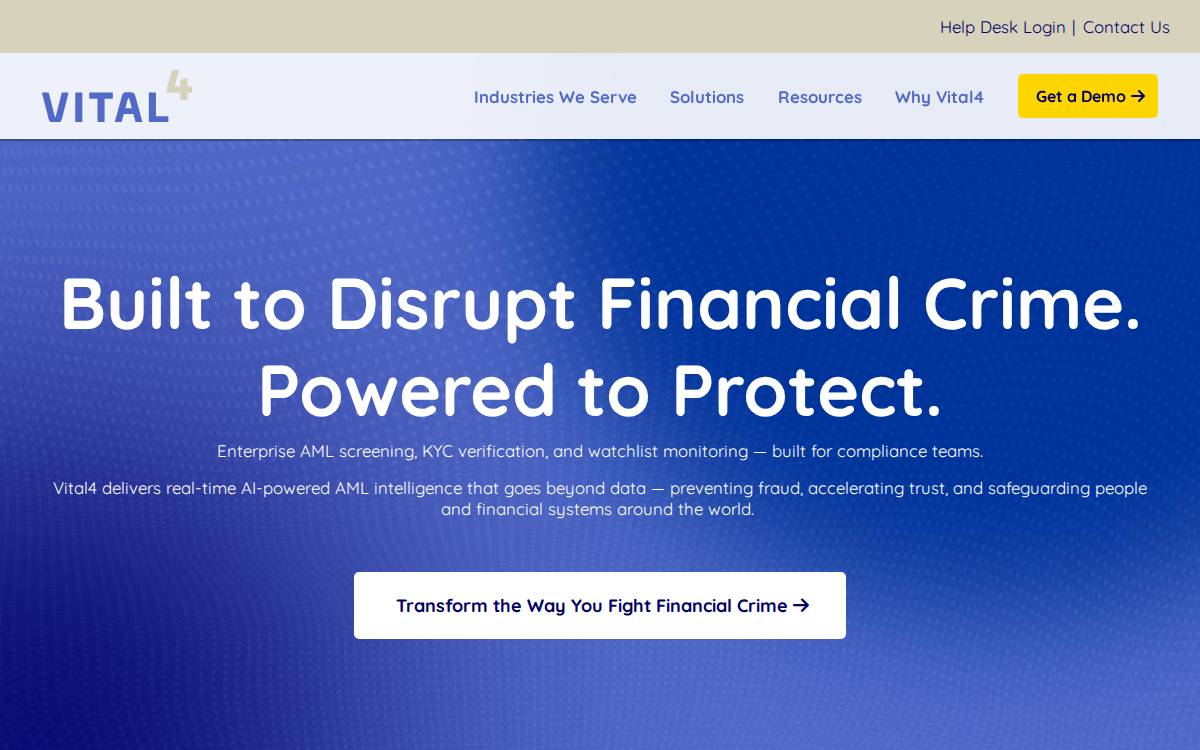 Vital4 website preview
