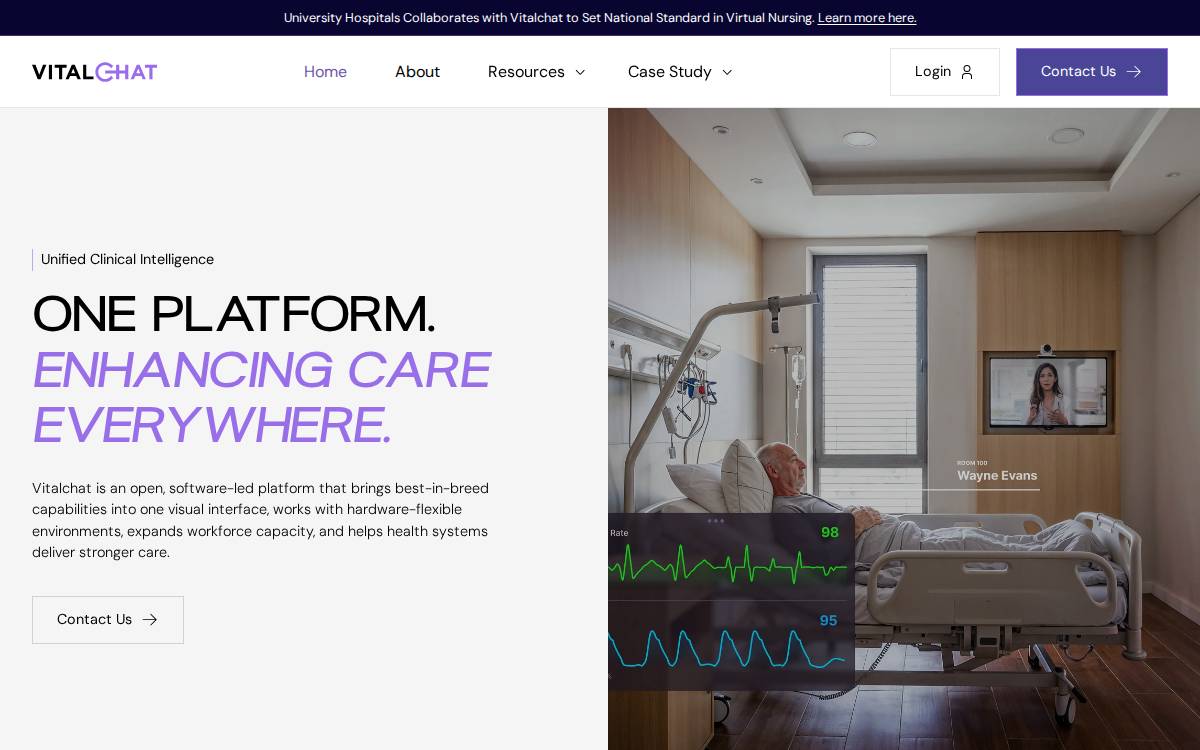 Vitalchat website preview