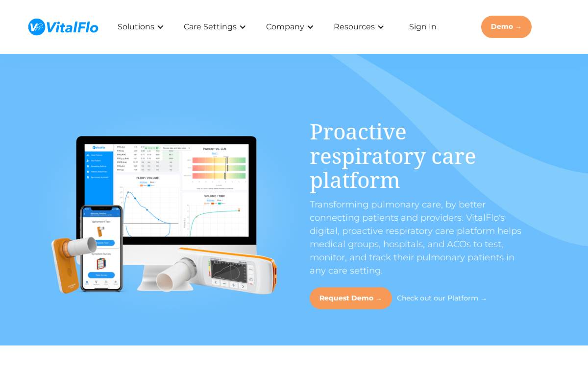 VitalFlo website preview