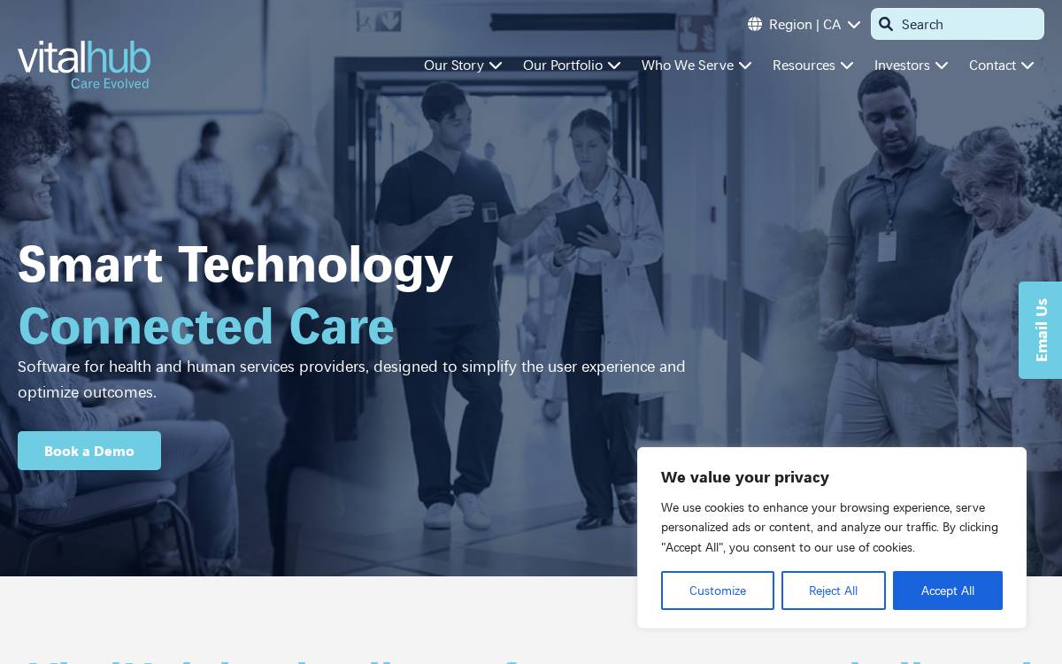 Vitalhub website preview