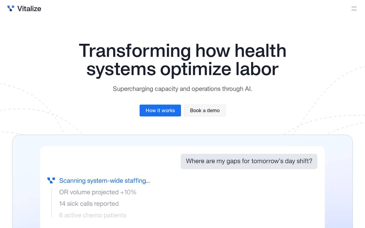 Vitalize website preview