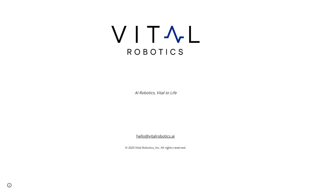 Vital Robotics website preview
