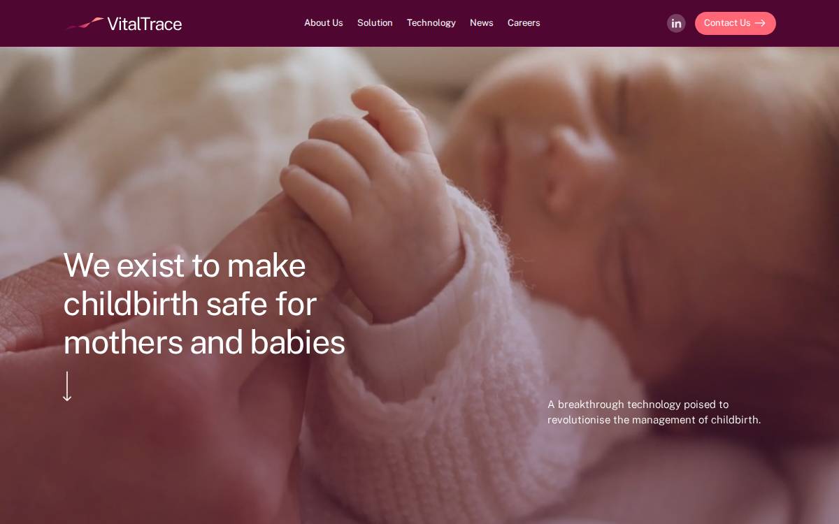 VitalTrace website preview