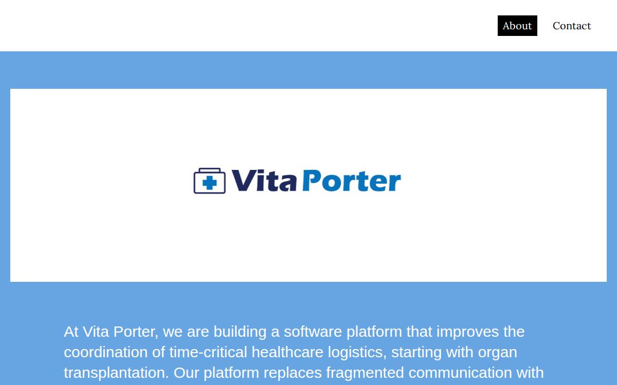 Vitaporter website preview