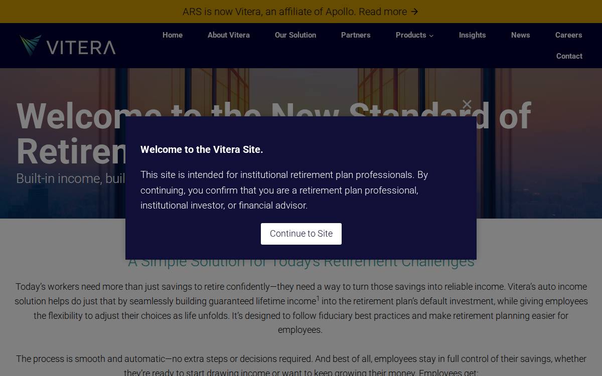 Vitera website preview