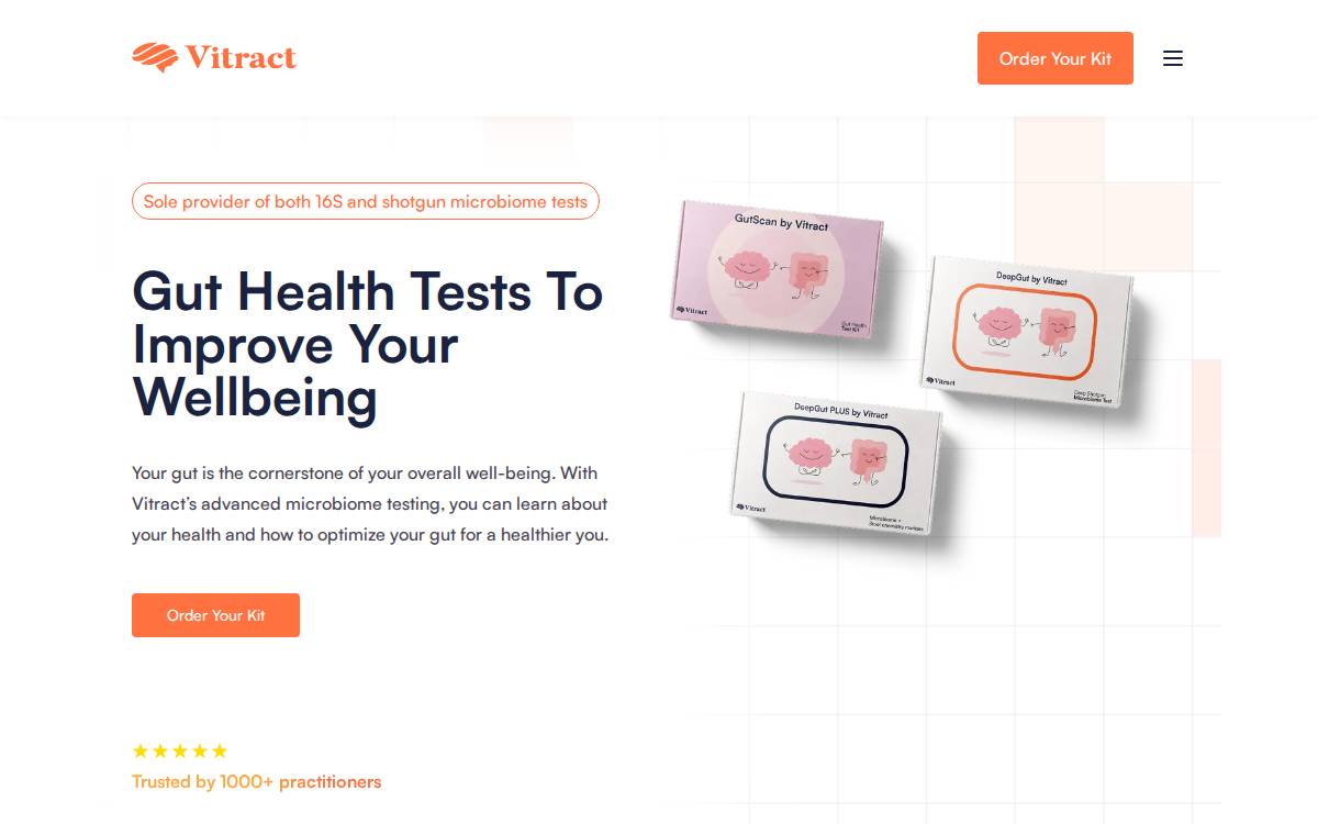 Vitract website preview