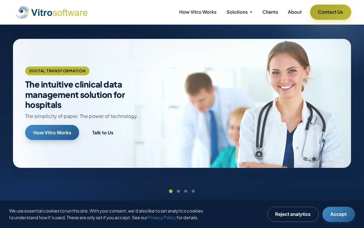 Vitro Software website preview