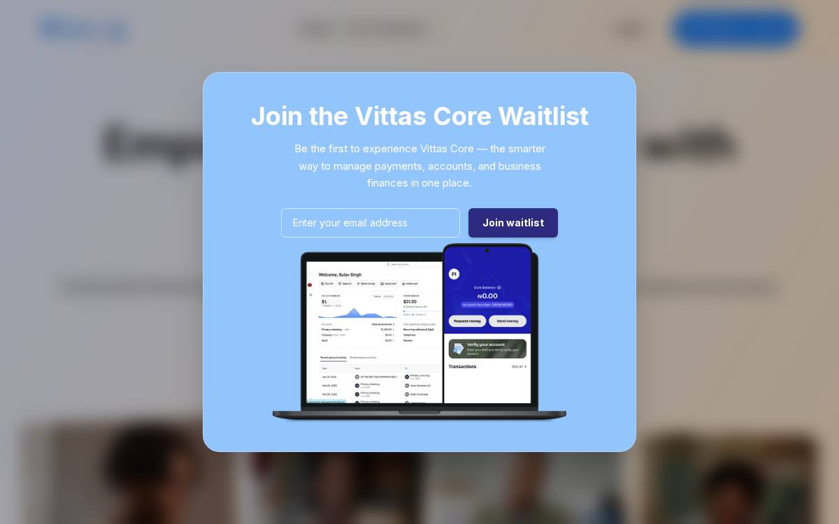 Vittas website preview