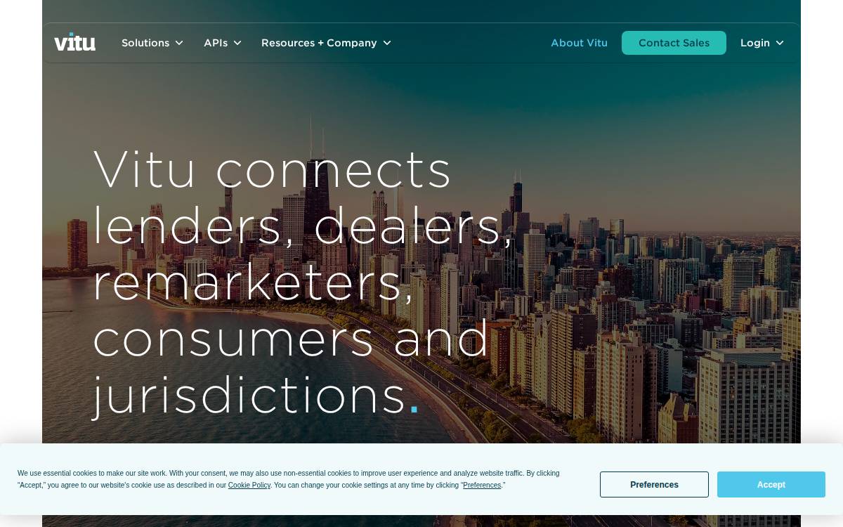 Vitu website preview