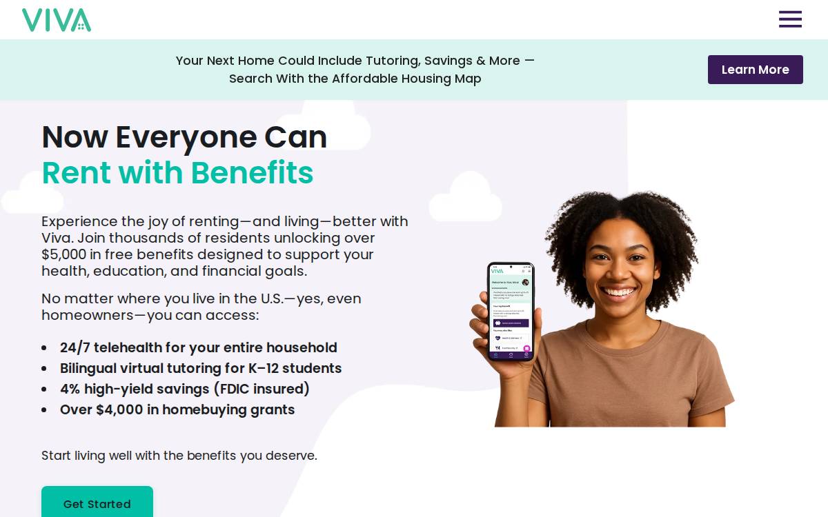 Viva Benefits website preview
