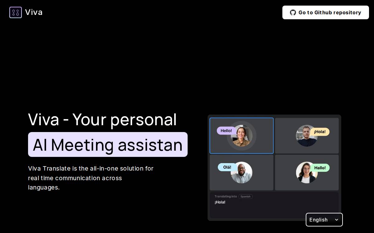 viva translate website preview