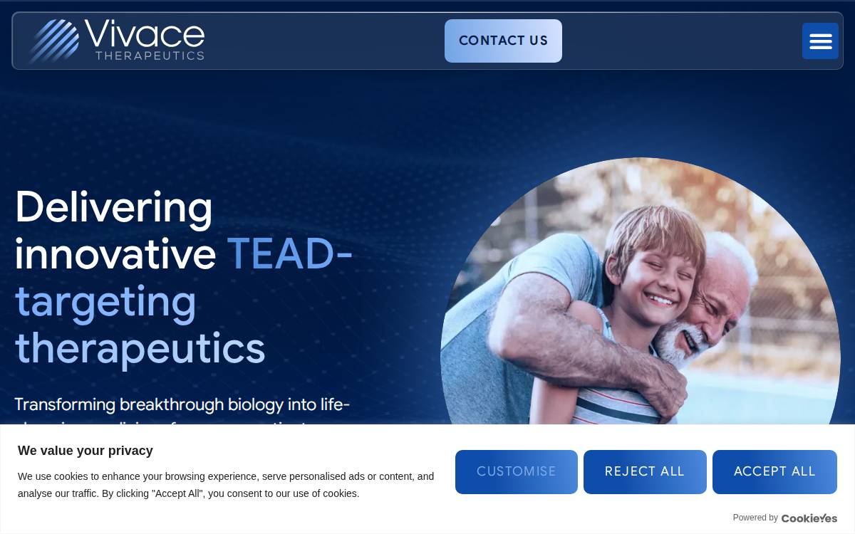 Vivace Therapeutics website preview