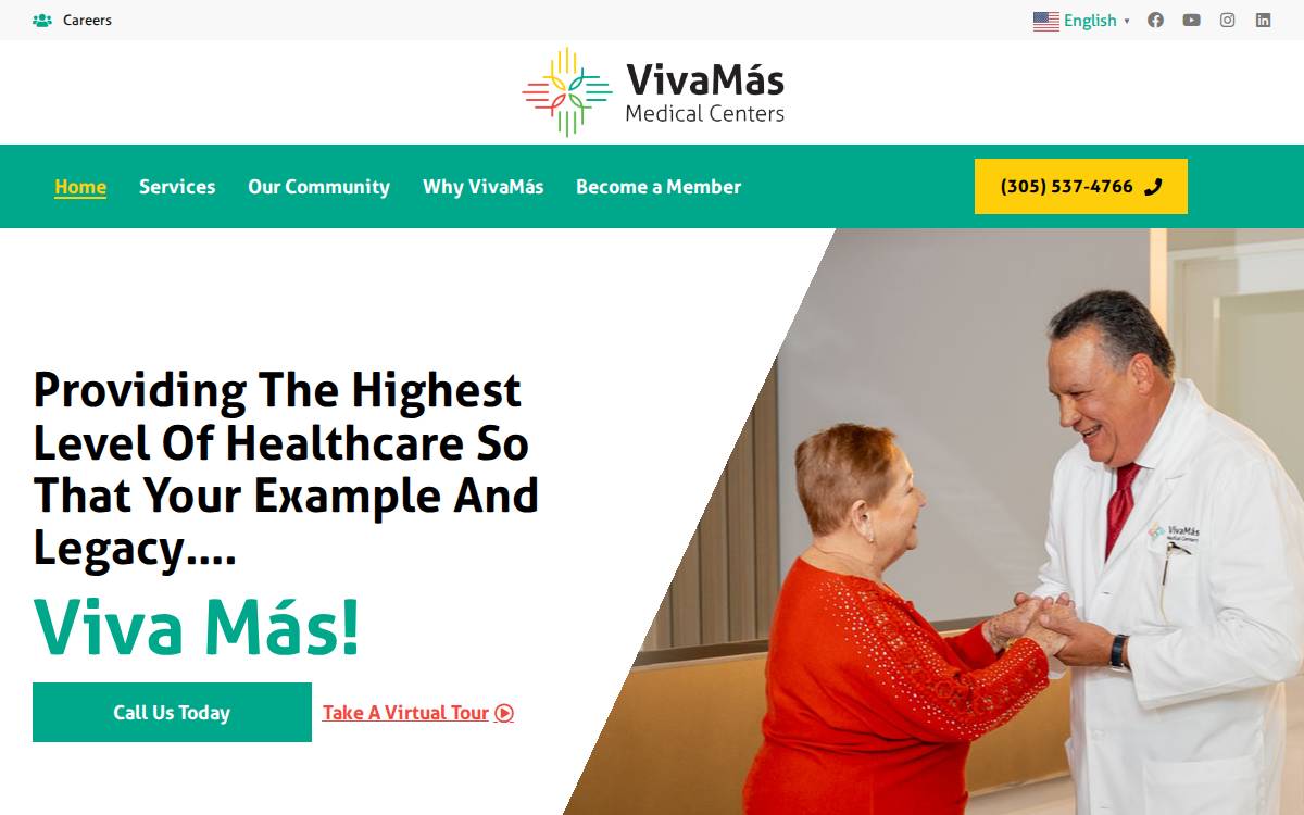 Vivamasmedicalcenter website preview