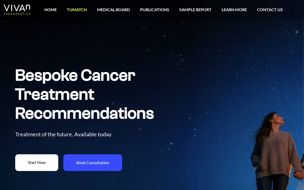 Vivan Therapeutics website preview