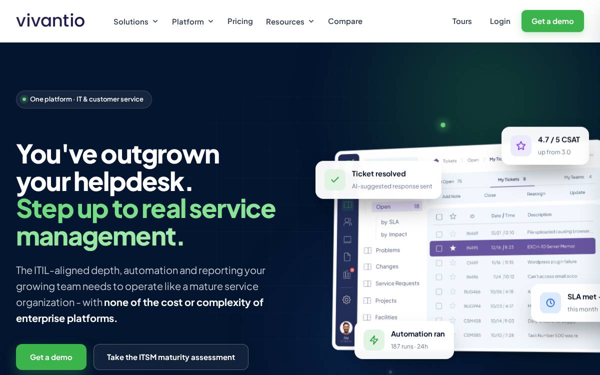 Vivantio.com website preview