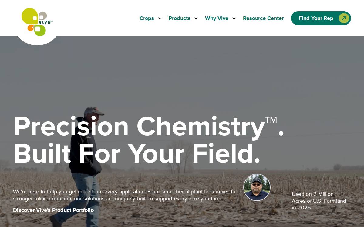 Vive Crop Protection website preview