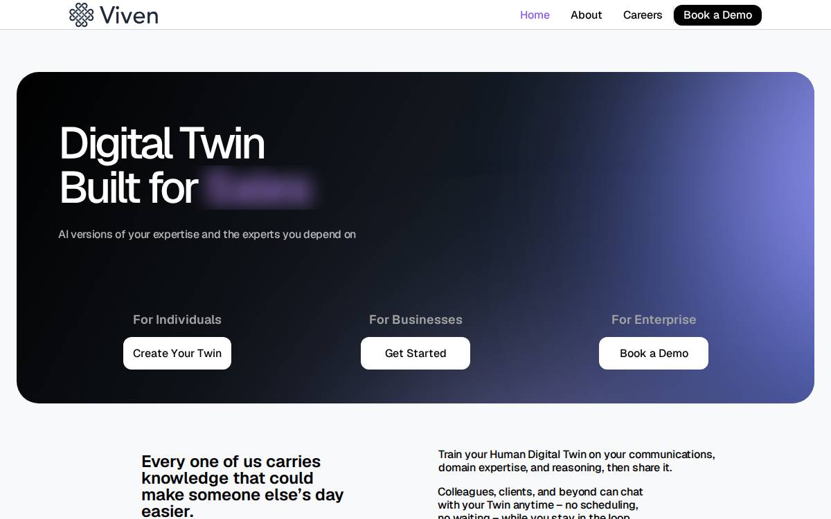 Viven website preview