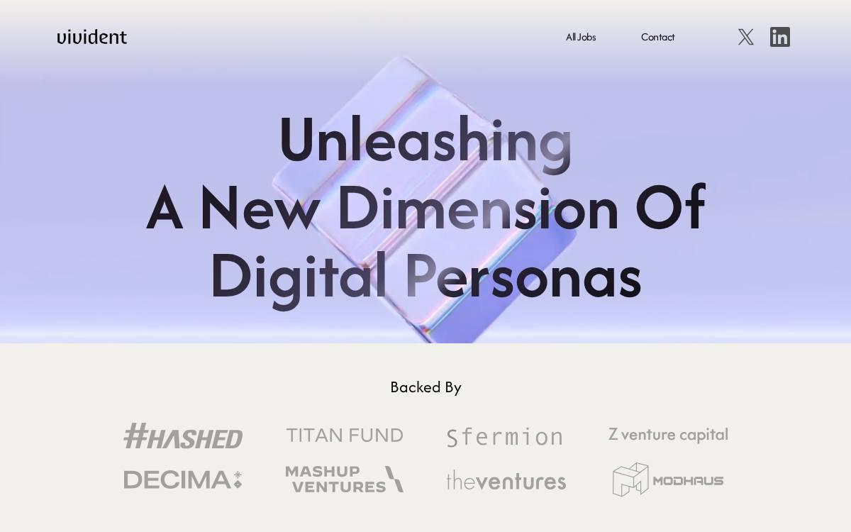 Vivident website preview