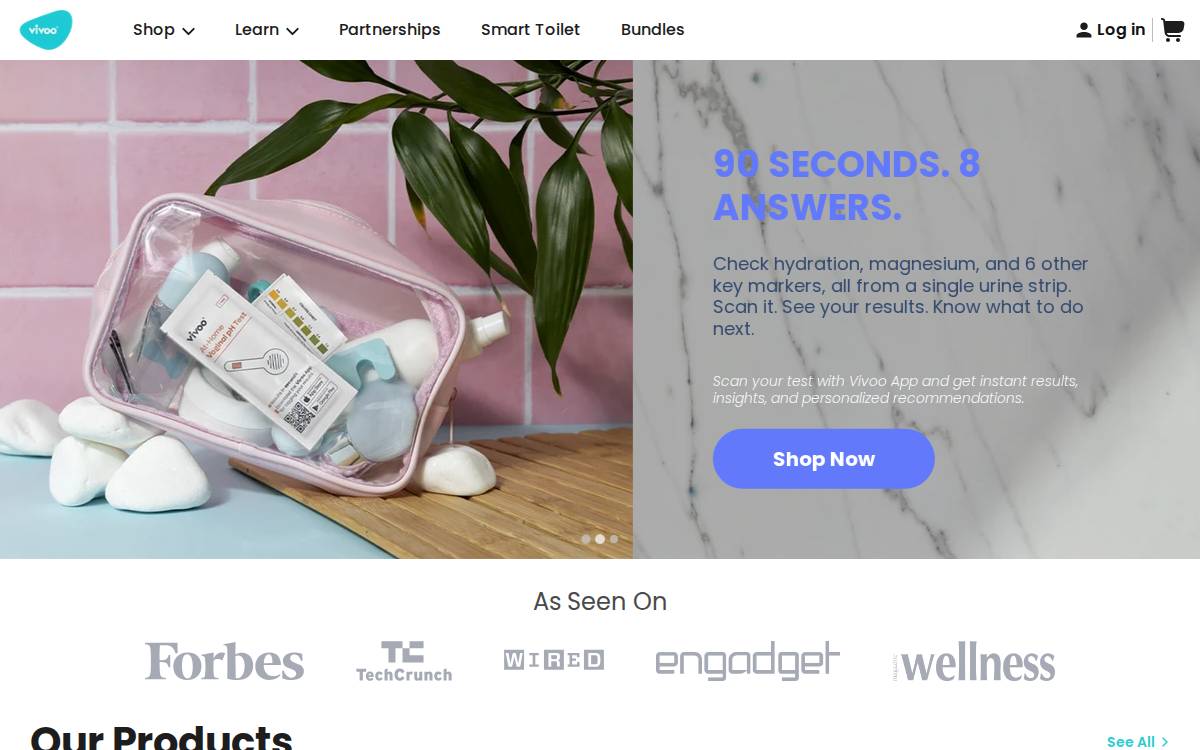 Vivoo website preview