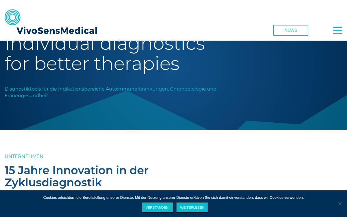 VivoSensMedical GmbH website preview