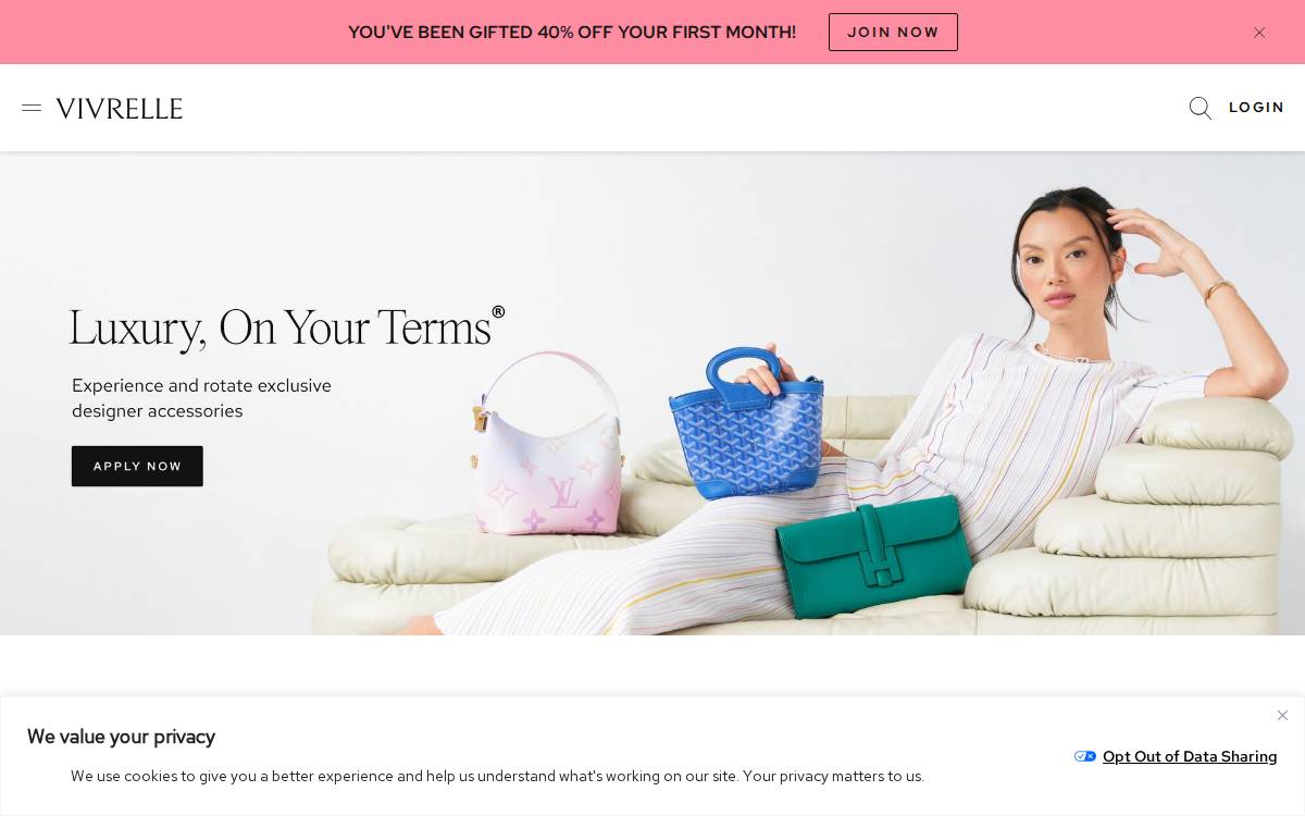 Vivrelle website preview