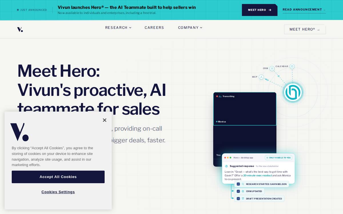 Vivun website preview