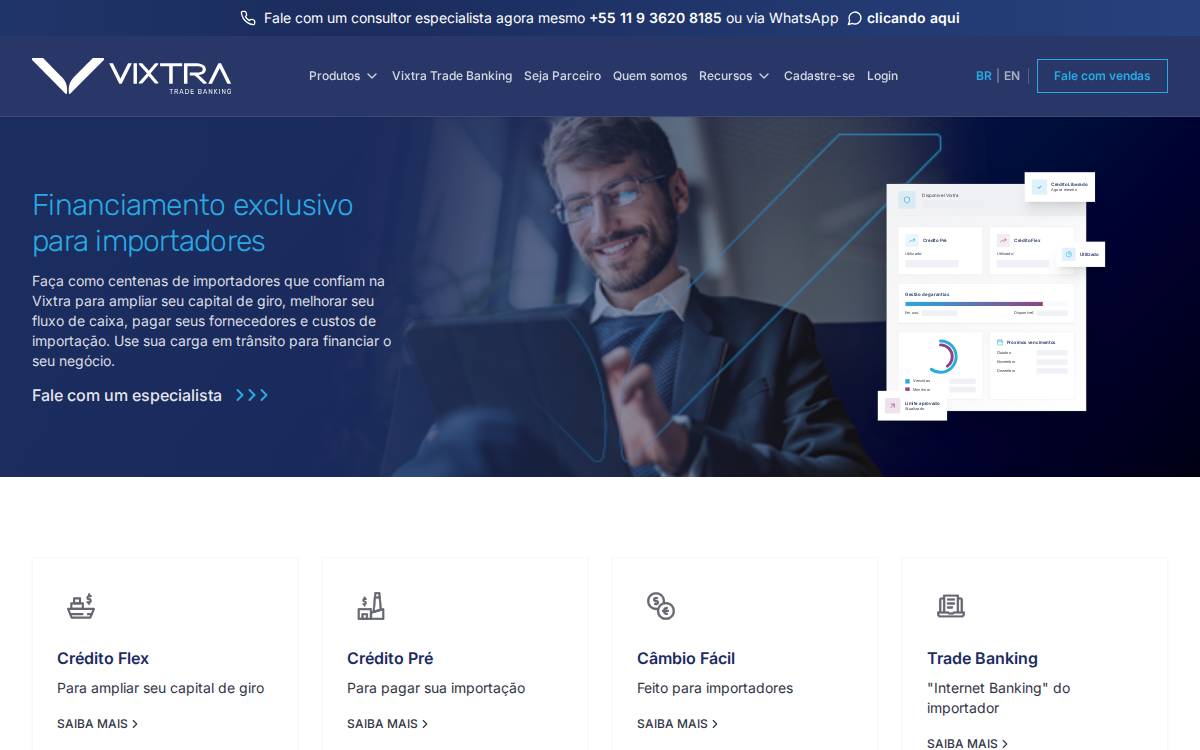 Vixtra website preview