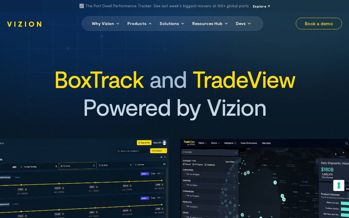 Vizion website preview
