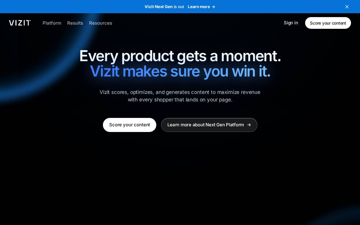Vizit website preview