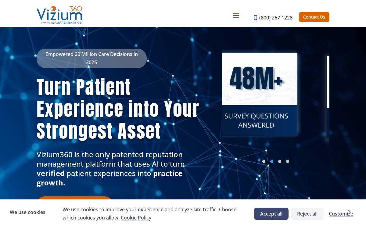 Vizium website preview