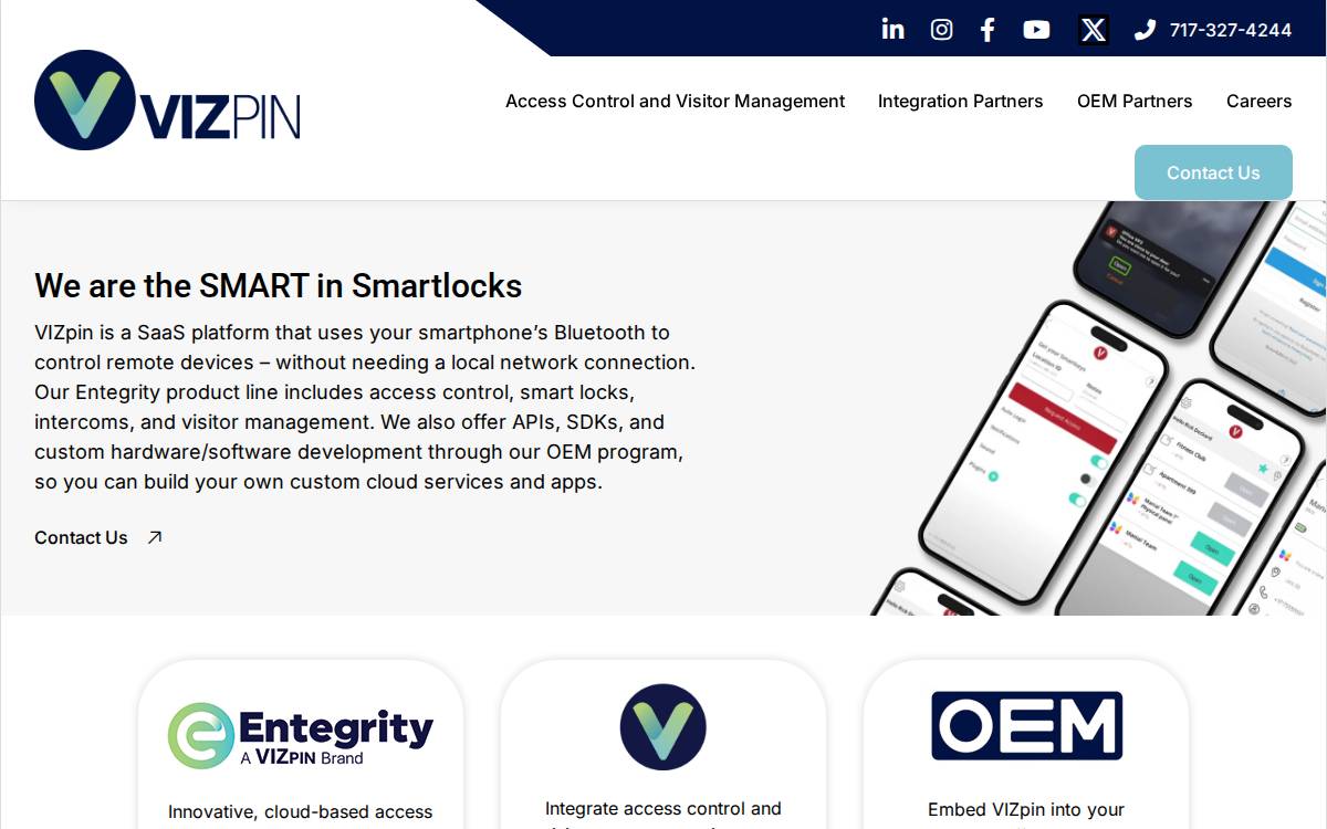 VIZpin website preview