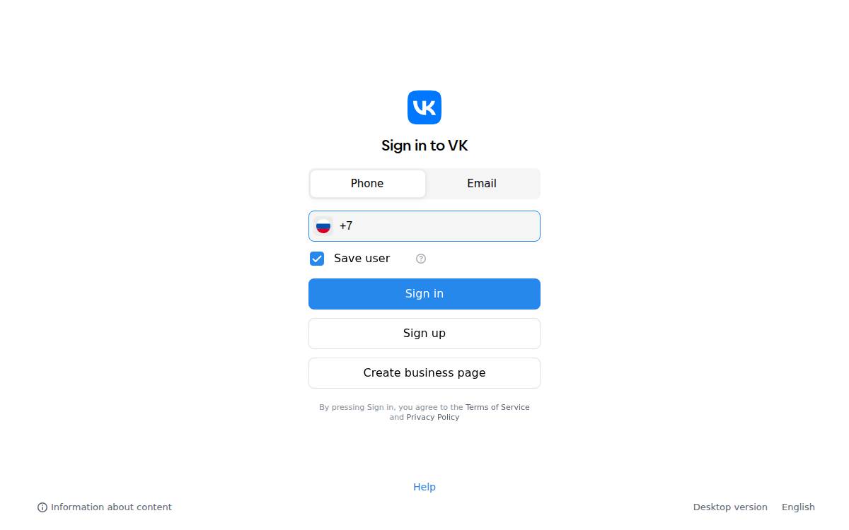vk website preview