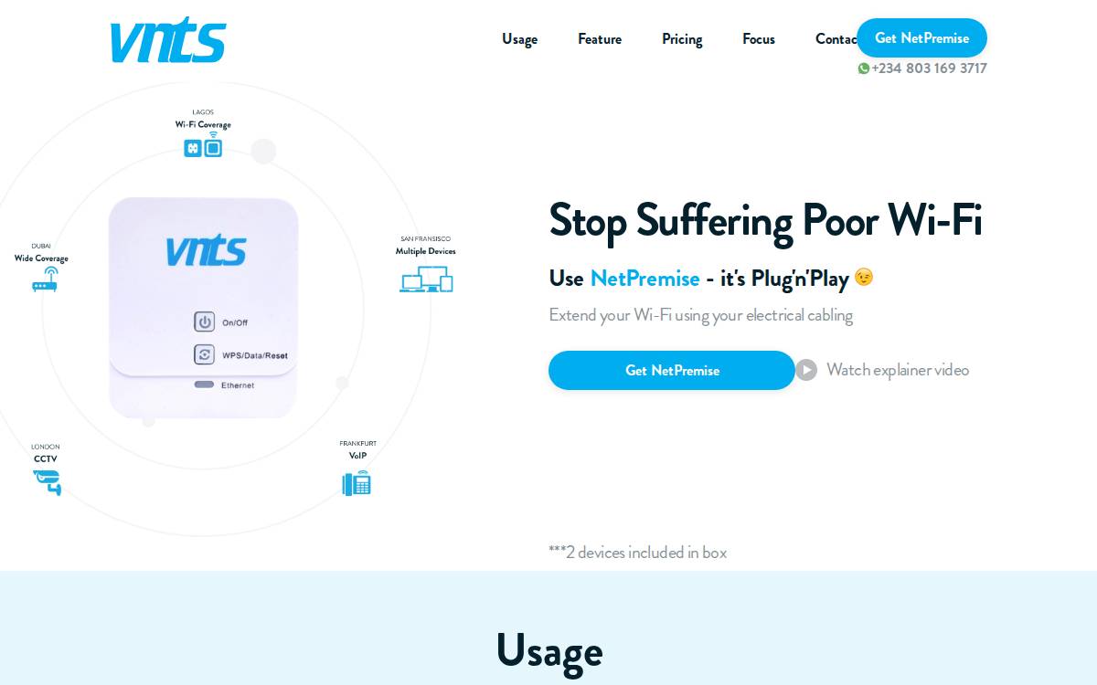 VNTS website preview