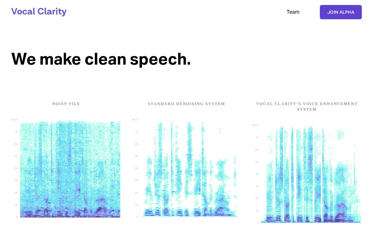 Vocalclarity website preview