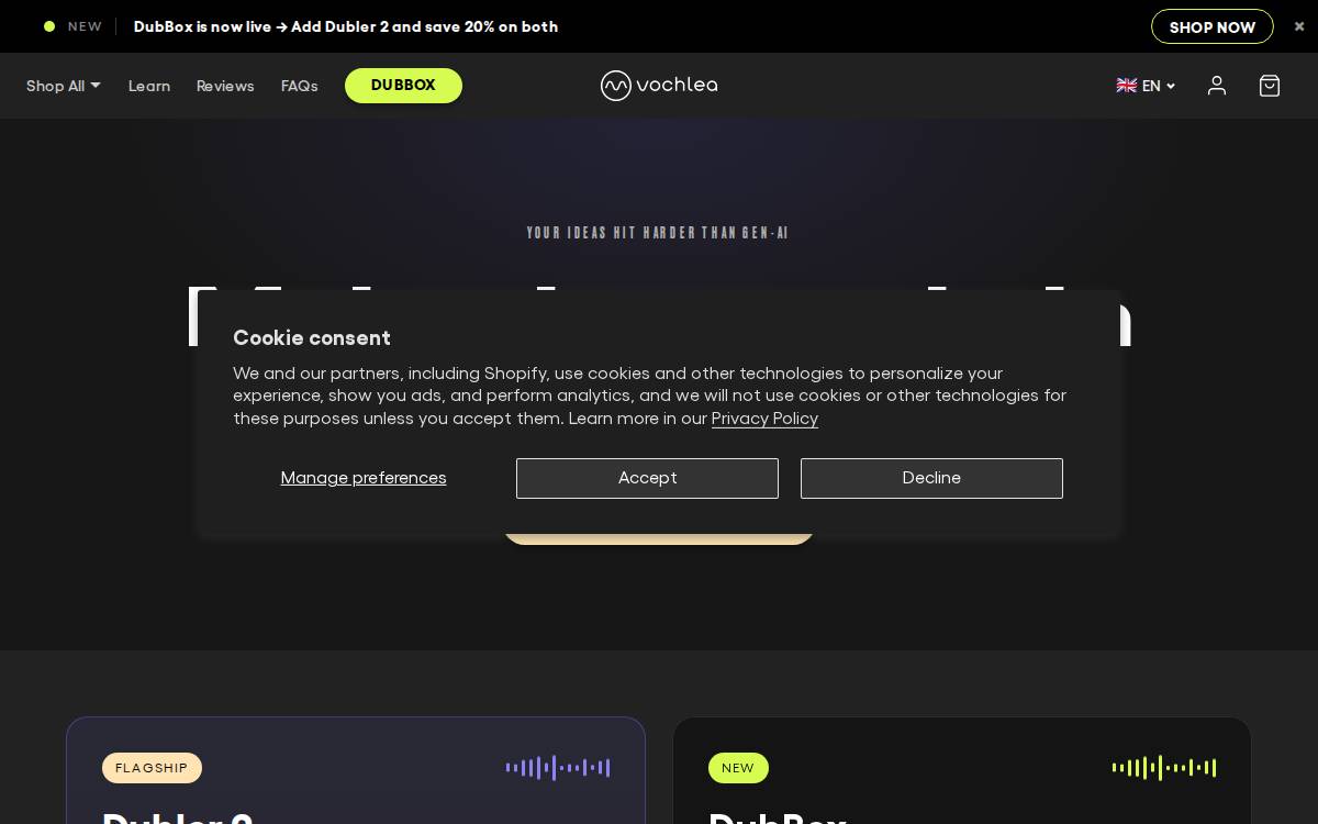 Vochlea website preview