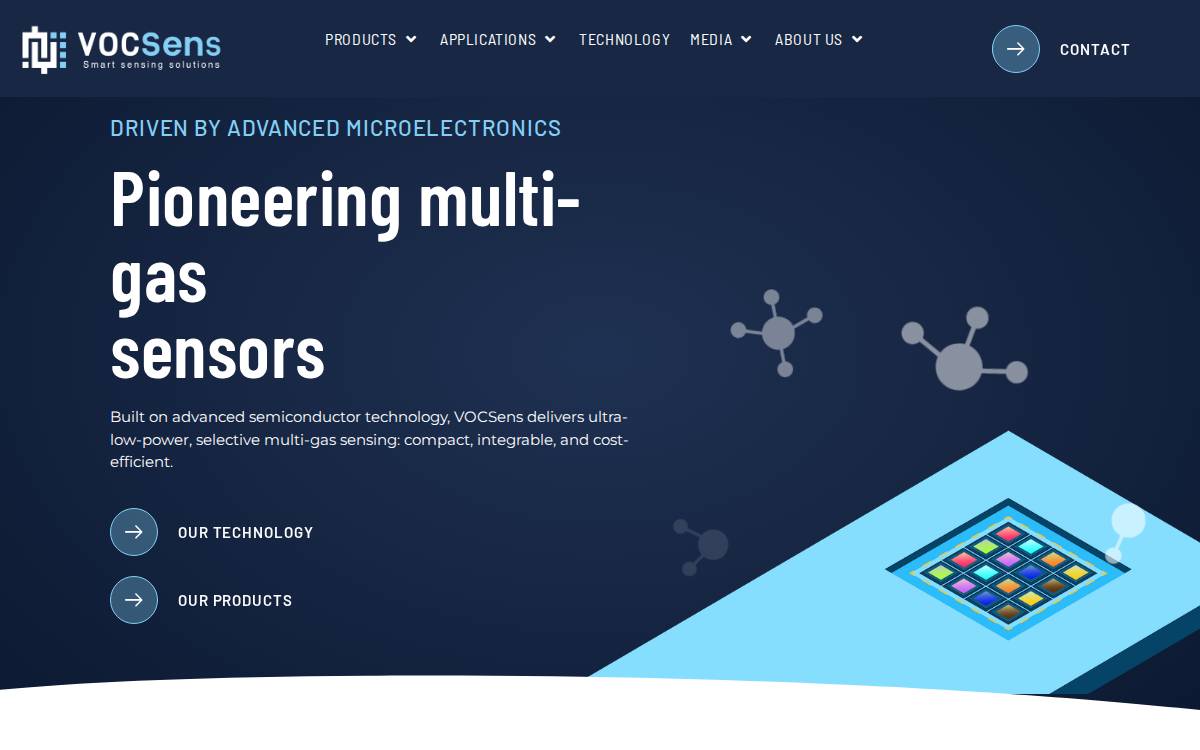 VOCSens website preview