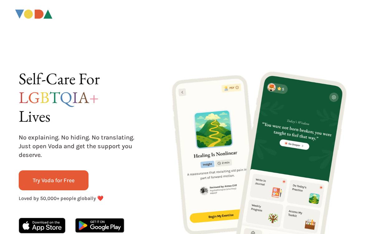 Voda website preview