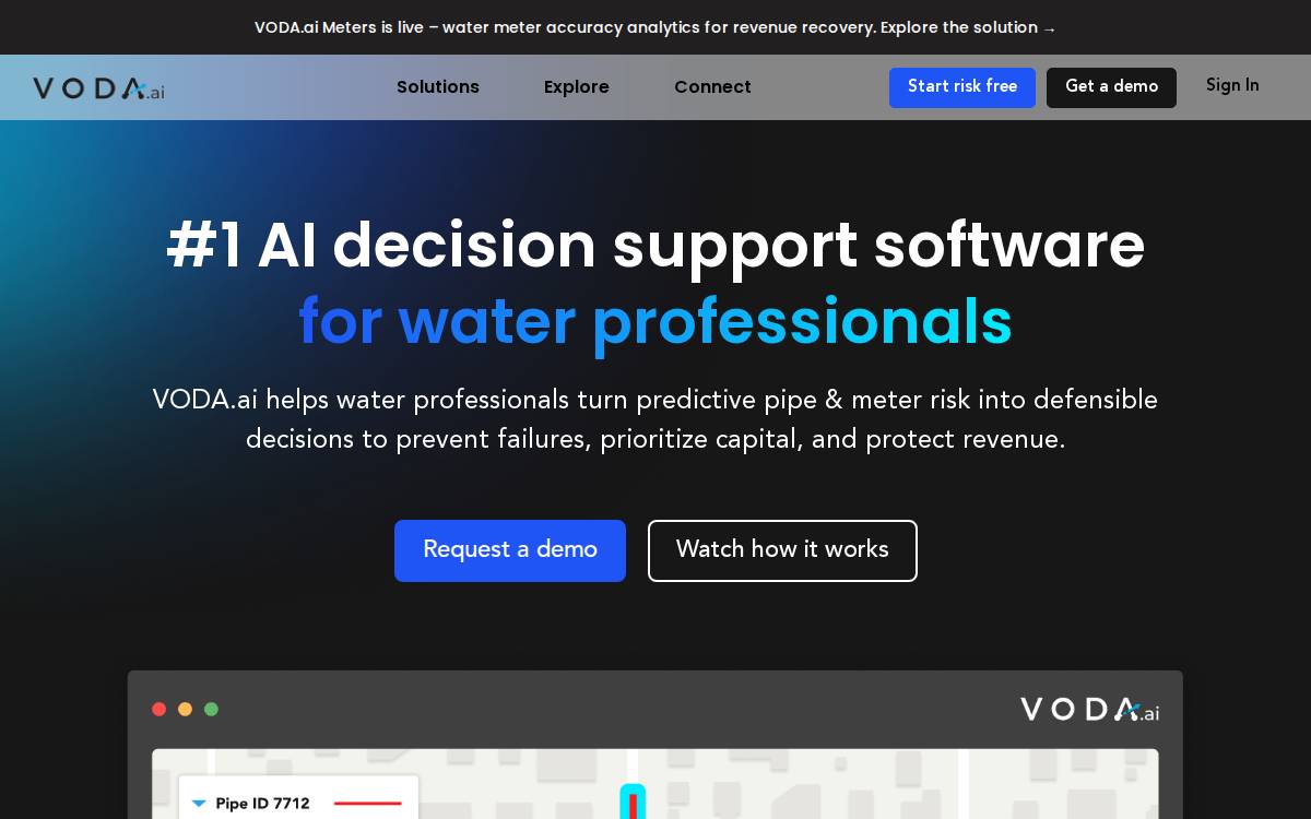 Voda website preview