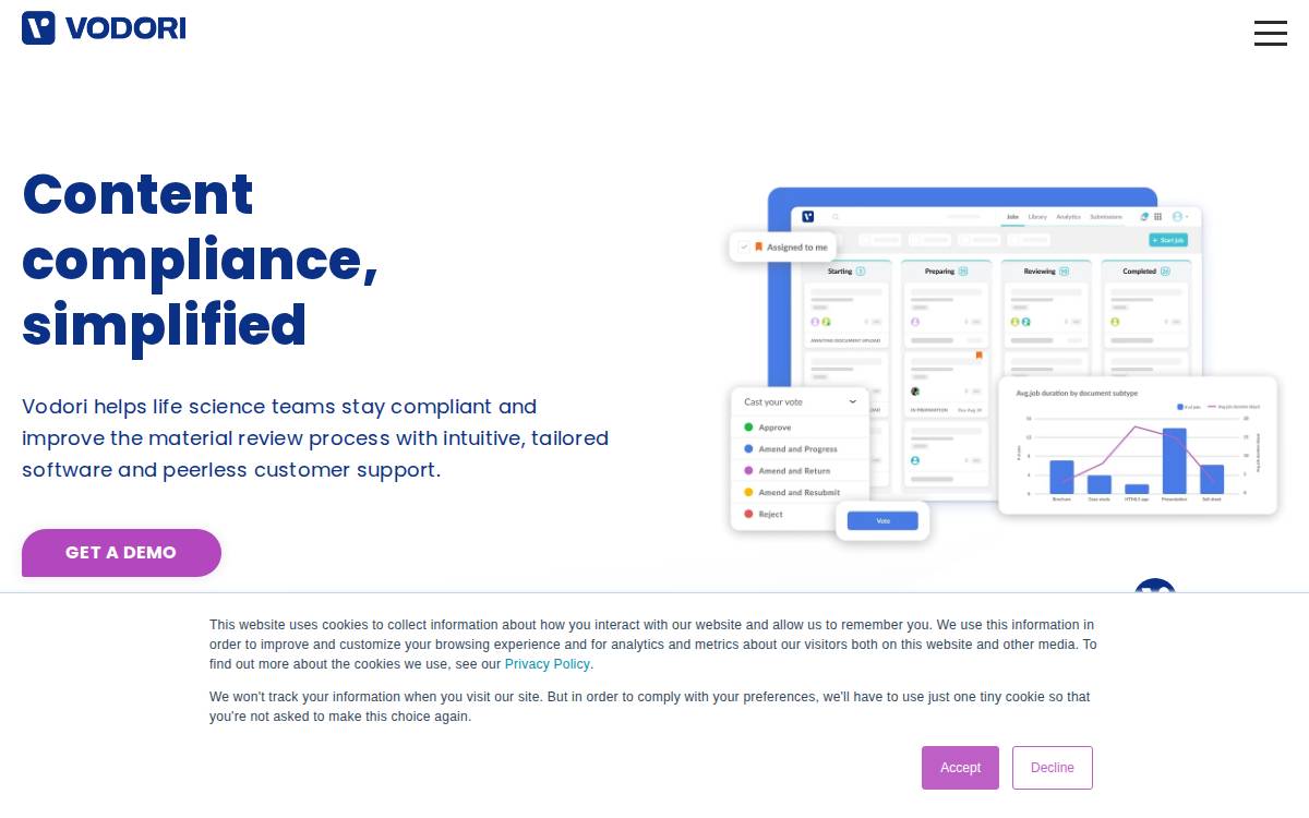 Vodori website preview