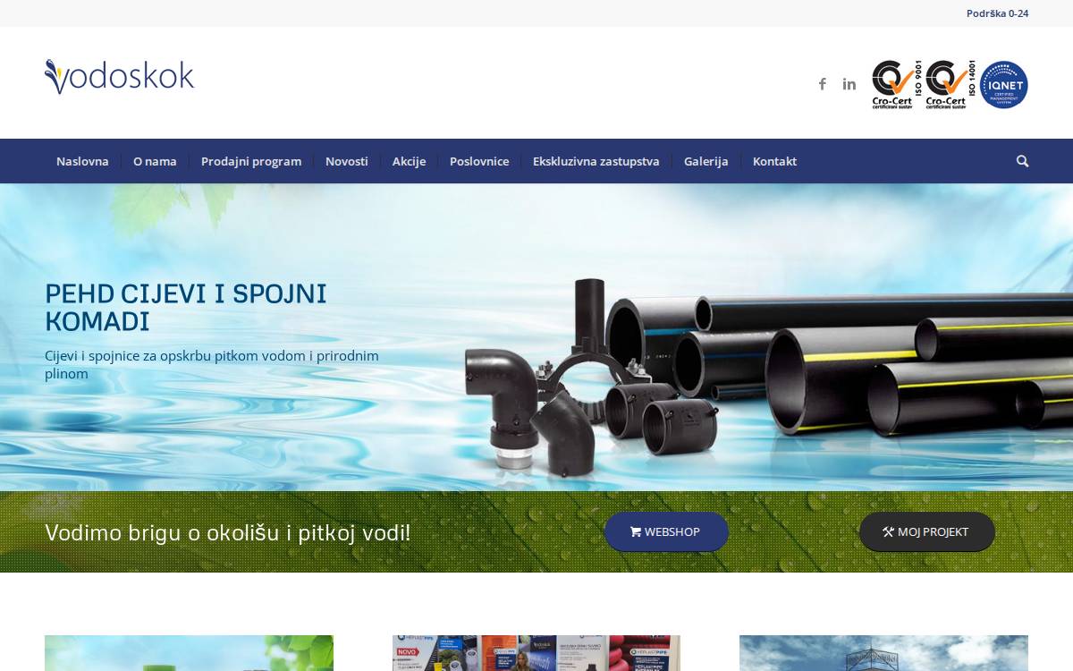 Vodoskok website preview