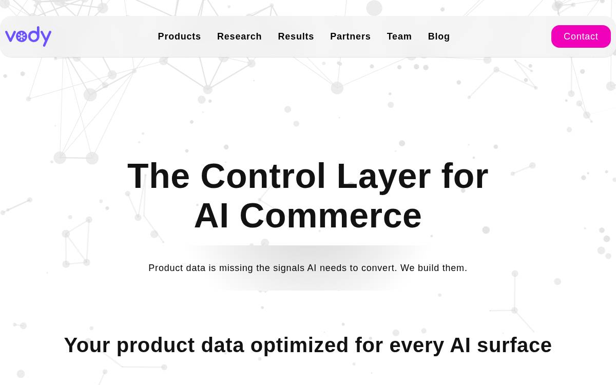 Vody website preview