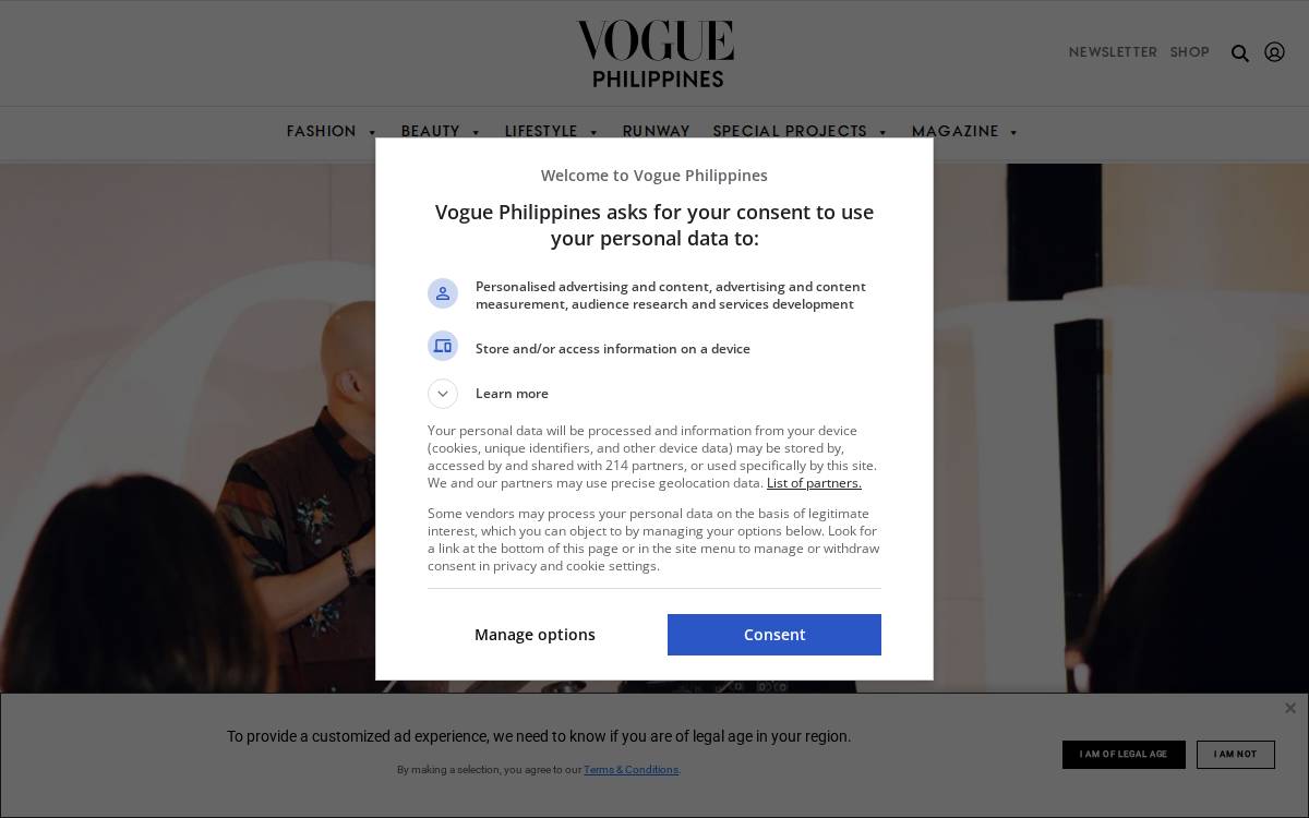 Vogue website preview