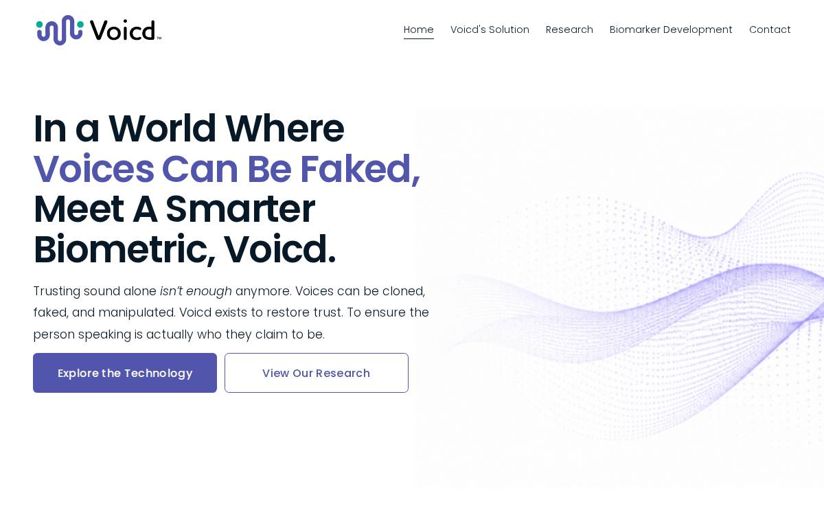 Voicd website preview