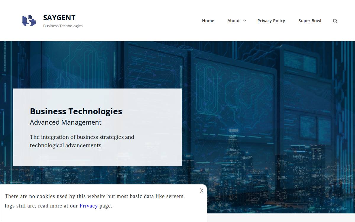 SayGent website preview