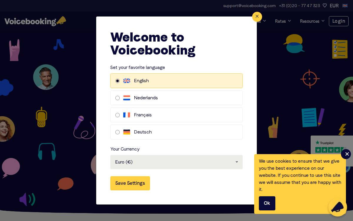Voicebooking website preview