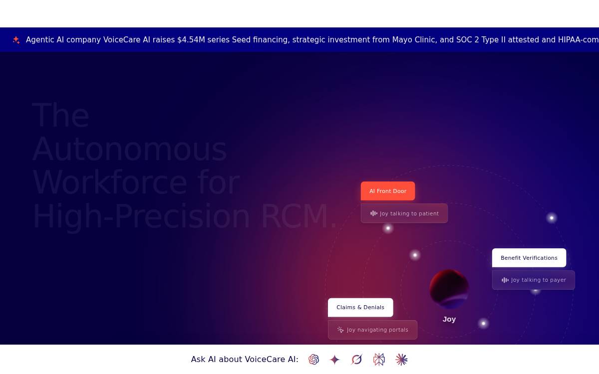 Voicecare website preview