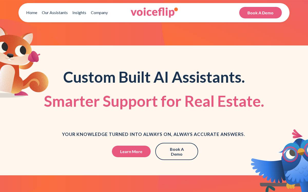 Voiceflip website preview