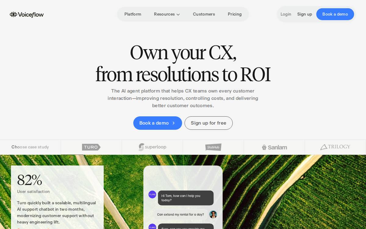 Voiceflow Black website preview